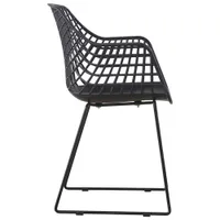 Honolulu Plastic Patio Chair - Set of 2 - Black