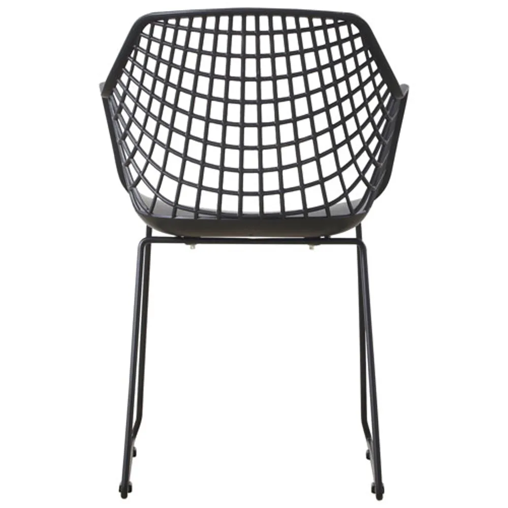 Honolulu Plastic Patio Chair - Set of 2 - Black