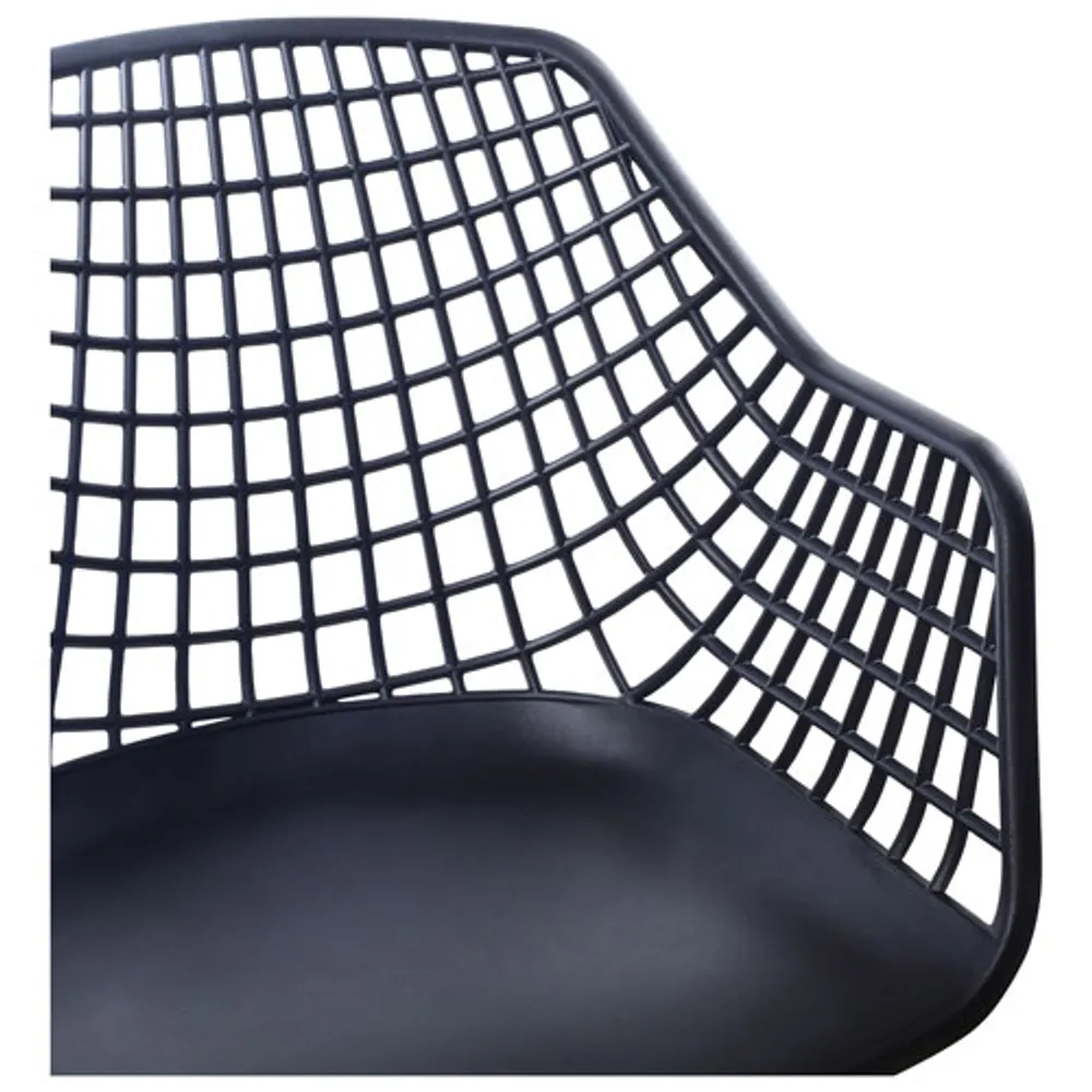 Honolulu Plastic Patio Chair - Set of 2 - Black