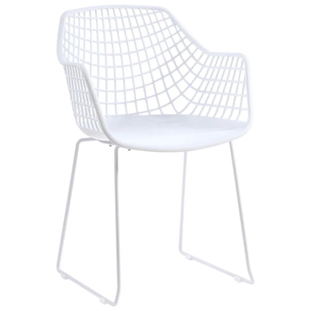 Honolulu Plastic Patio Chair - Set of 2 - White