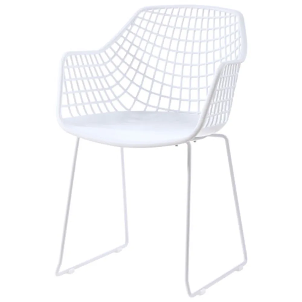 Honolulu Plastic Patio Chair - Set of 2 - White