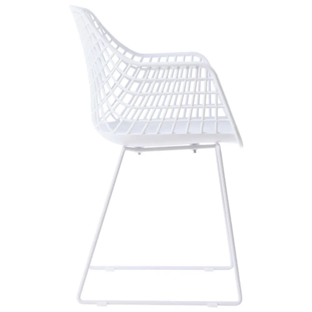 Honolulu Plastic Patio Chair - Set of 2 - White