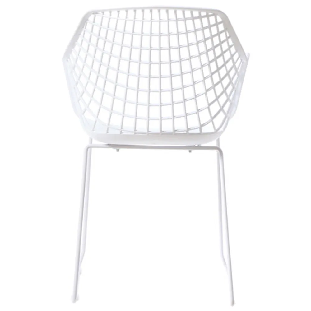 Honolulu Plastic Patio Chair - Set of 2 - White