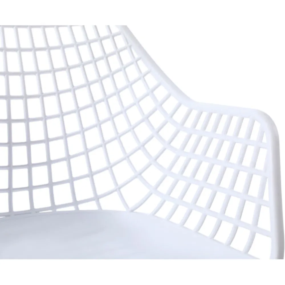 Honolulu Plastic Patio Chair - Set of 2 - White