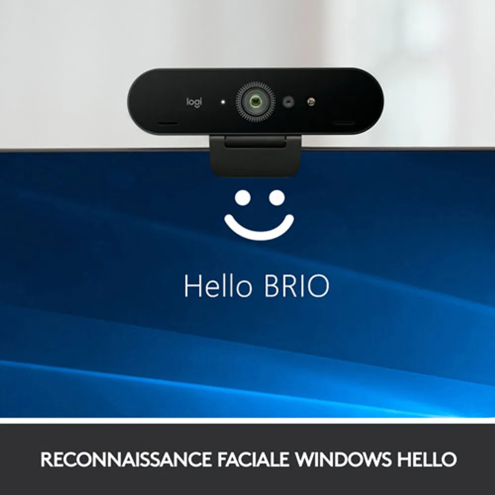 Logitech Brio 4K Pro Webcam with HDR & Noise-Cancelling Mics