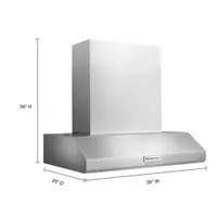 KitchenAid 36" Wall Mount Chimney Range Hood (KVWC956KSS) - Stainless Steel