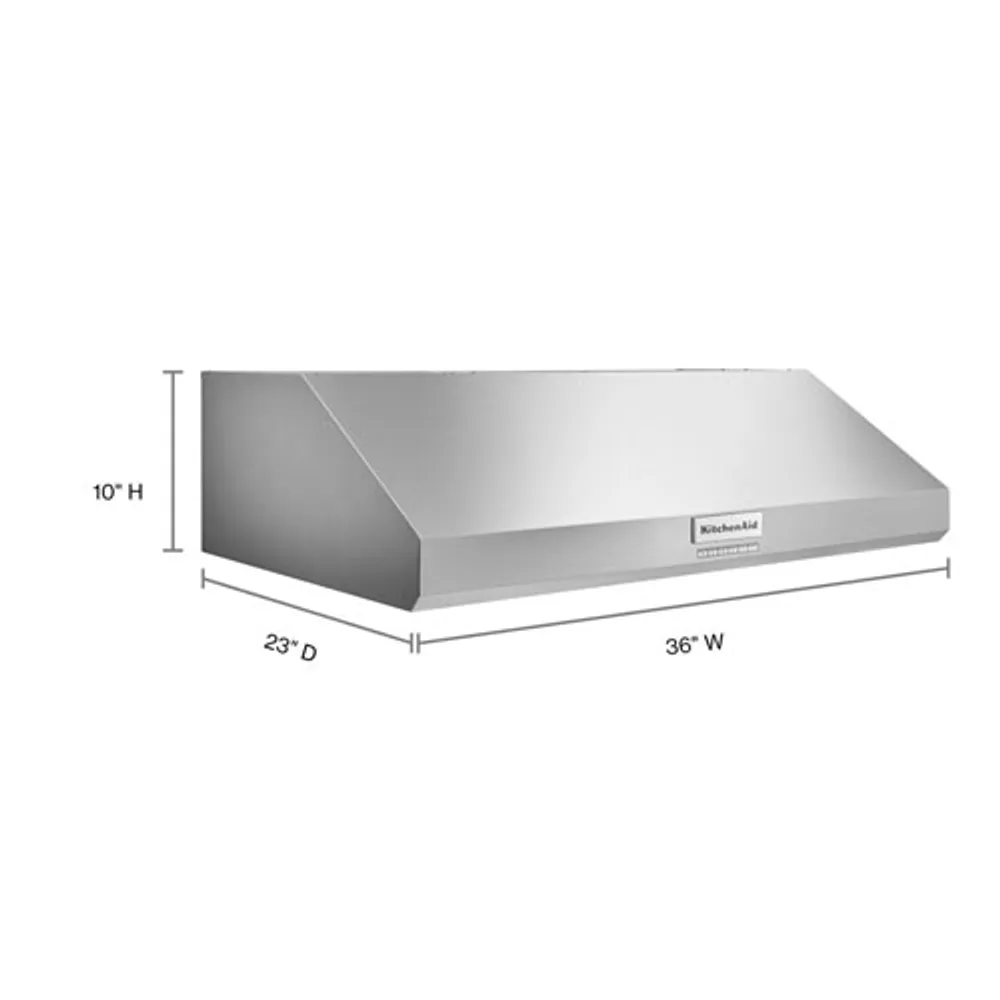 KitchenAid 36" Under Cabinet Range Hood (KVUC606KSS) - Stainless Steel