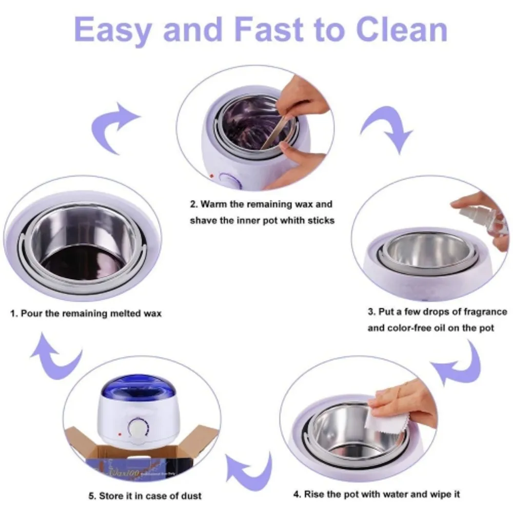 Clean + Easy Deluxe Pot Wax Warmer with free wax