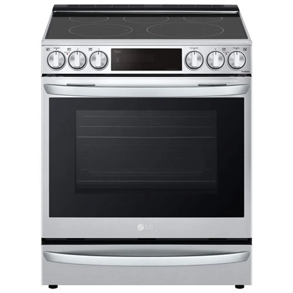 LG 30" Convection Slide-In Electric Air Fry Range (LSEL6337F) - Stainless - Open Box - Perfect Condition