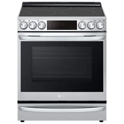 LG 30" Convection Slide-In Electric Air Fry Range (LSEL6337F) - Stainless - Open Box