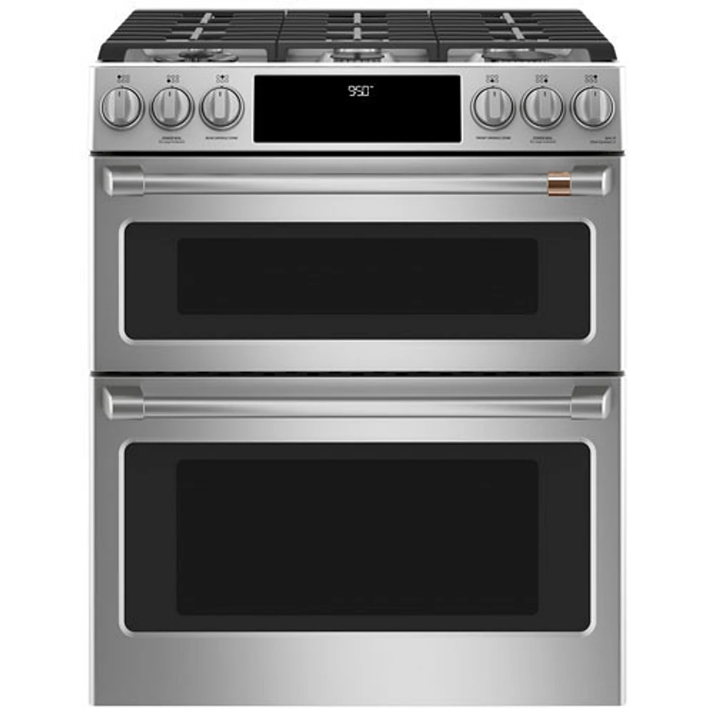 Café 30" Double Oven Slide-In Gas Range (CC2S950P2MS1) - Stainless - Open Box - Perfect Condition