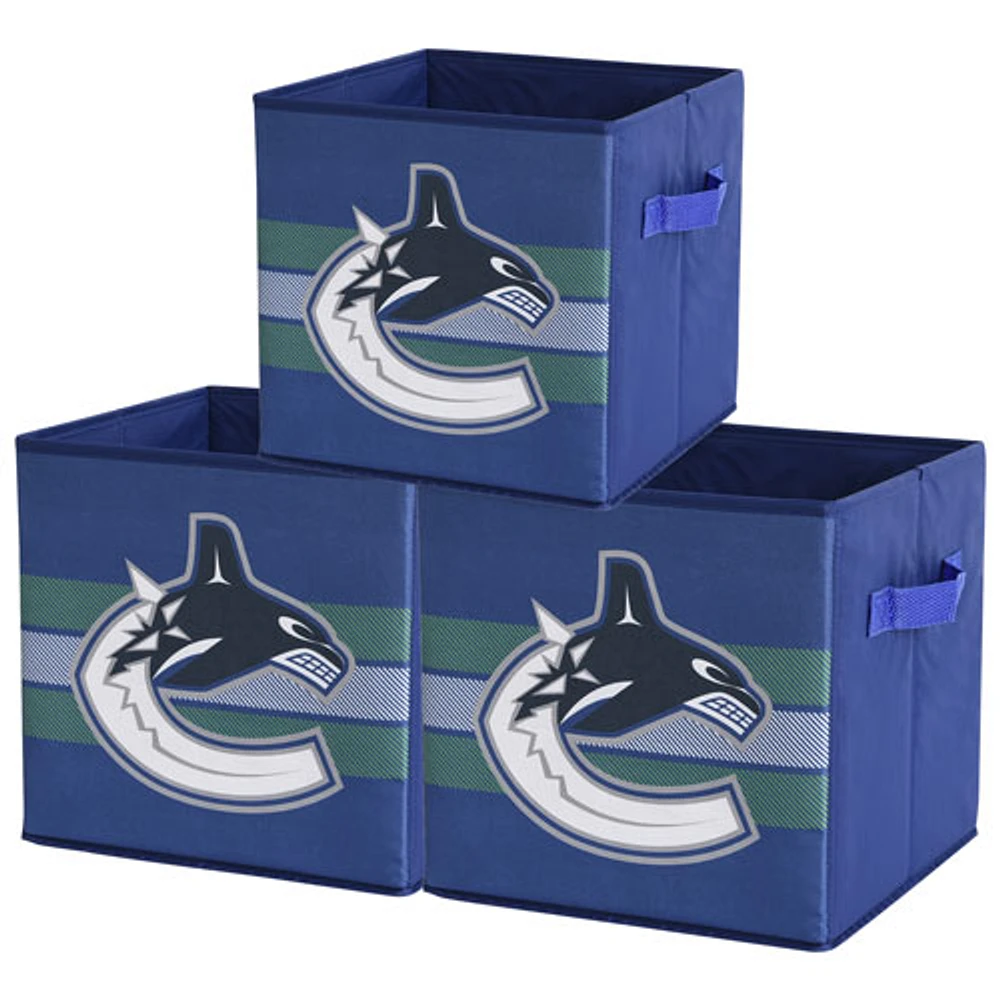 Bac de rangement des Canucks de Vancouver de la LNH - Ensemble de 3