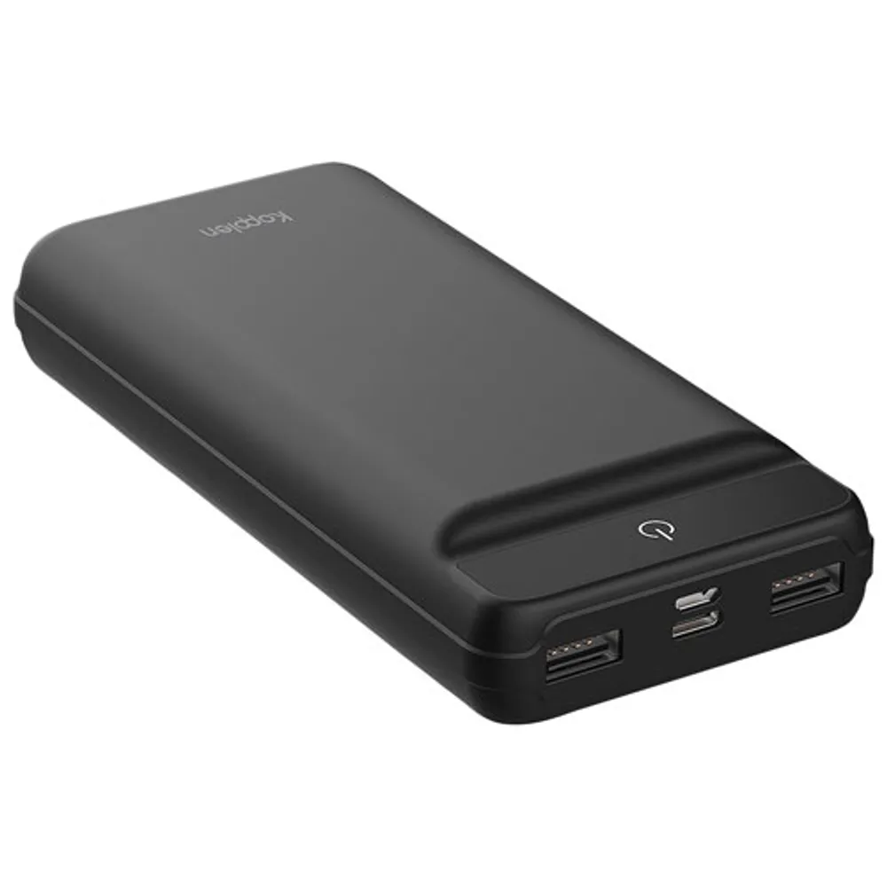 Chargeur portable compact à deux ports USB de 20 000 mAh de Kopplen - Noir