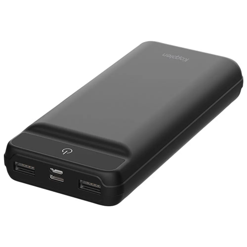 Chargeur portable compact à deux ports USB de 20 000 mAh de Kopplen - Noir