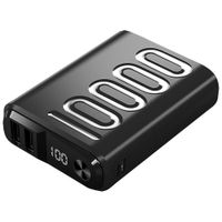 Kopplen Digital Display 10,000 mAh 22.5W Fast Charging USB Power Bank - Black