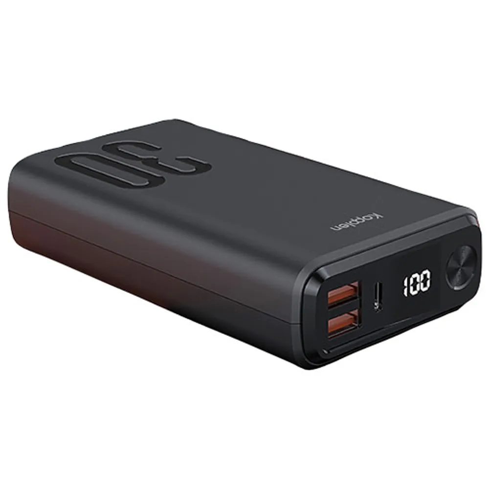 Kopplen Digital Display 30,000 mAh 22.5W Fast Charging USB Power Bank - Black
