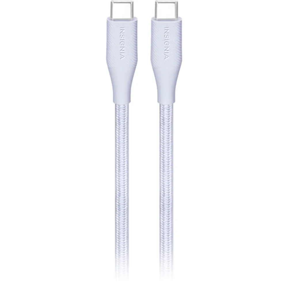 Insignia 3.0m (9.8 ft.) USB-C to USB-C Braided Cable (NS-MCCC10PR22-C) - Purple