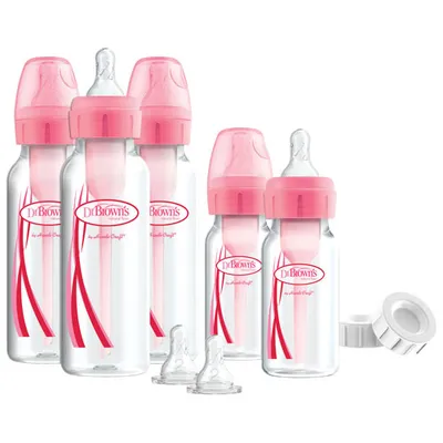 Dr. Brown's Options Newborn Feeding Baby Bottle Set - Pink