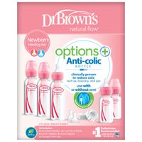 Dr. Brown's Options Newborn Feeding Baby Bottle Set - Pink