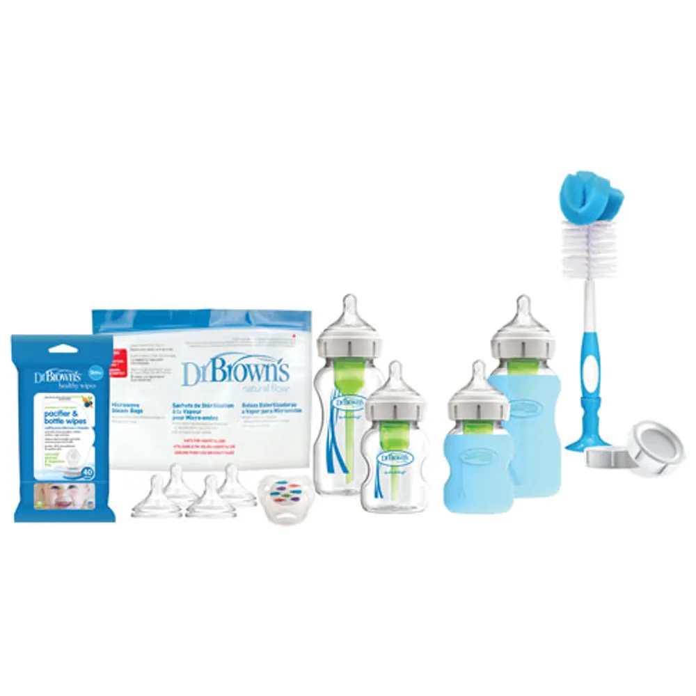 Dr Brown's Options+ Wide Neck Glass Baby Bottle Set