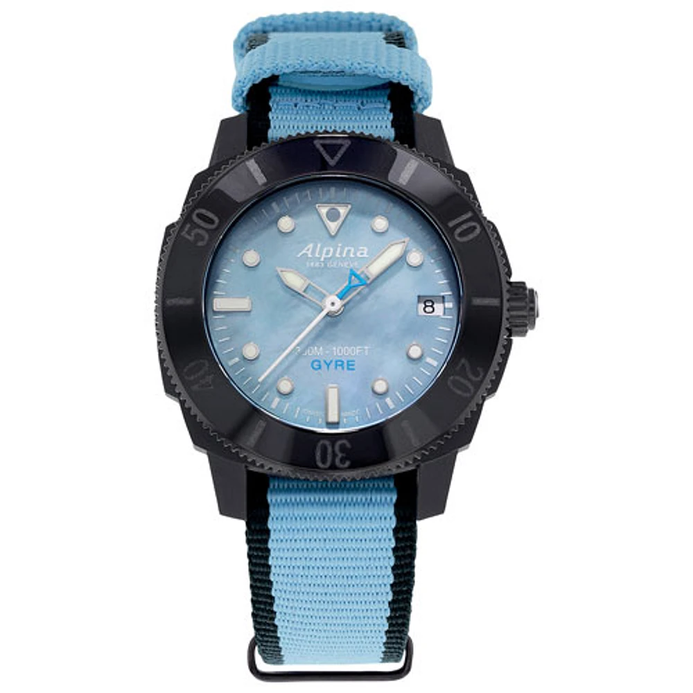 Alpina Gyre Seastrong Diver 315 36mm Women's Sport Watch - Blue/Black