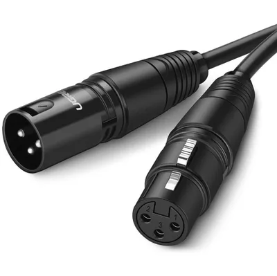 XLR male-to-female microphone extension cable 6.5 ft UGREEN