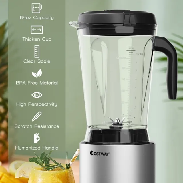 Kenmore 64 oz Stand Blender, 1200W, Smoothie, Ice Crush, Self