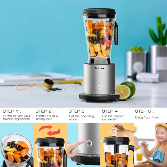 Kenmore 64 oz Stand Blender, 1200W, Smoothie, Ice Crush, Self