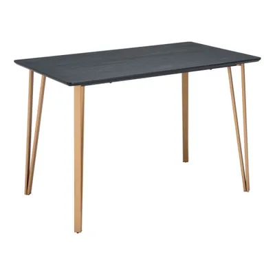 Zuo Decorative Deus Counter Table with Steel Legs - Black