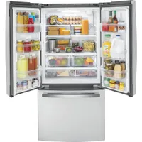 GE 33" 18.6 Cu. Ft. French Door Refrigerator with Water Dispenser (GWE19JYLFS) - Stainless Steel