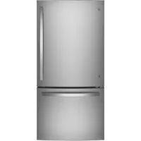 GE 33" 24.8 Cu. Ft. Bottom Freezer Refrigerator (GDE25EYKFS) - Stainless Steel