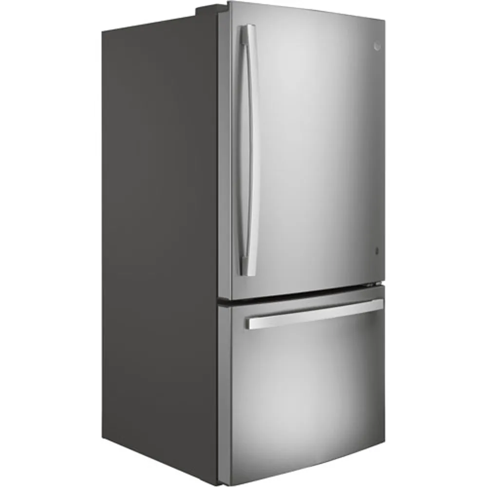 GE 33" 24.8 Cu. Ft. Bottom Freezer Refrigerator (GDE25EYKFS) - Stainless Steel