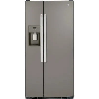 GE 33" 23 Cu. Ft. Side-By-Side Refrigerator with Water & Ice Dispenser (GSS23GMPES) - Slate