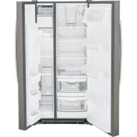 GE 33" 23 Cu. Ft. Side-By-Side Refrigerator with Water & Ice Dispenser (GSS23GMPES) - Slate