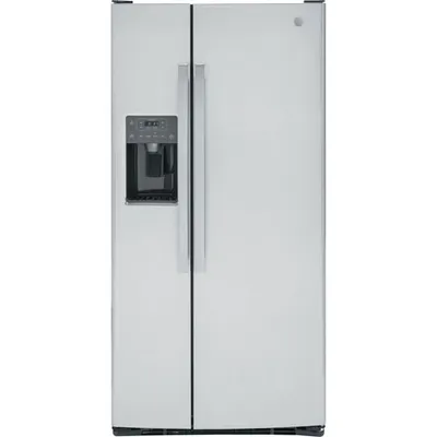 GE 33" 23 Cu. Ft. Side-By-Side Refrigerator with Water & Ice Dispenser (GSS23GYPFS) - Stainless Steel