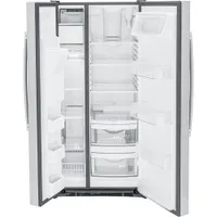GE 33" 23 Cu. Ft. Side-By-Side Refrigerator with Water & Ice Dispenser (GSS23GYPFS) - Stainless Steel