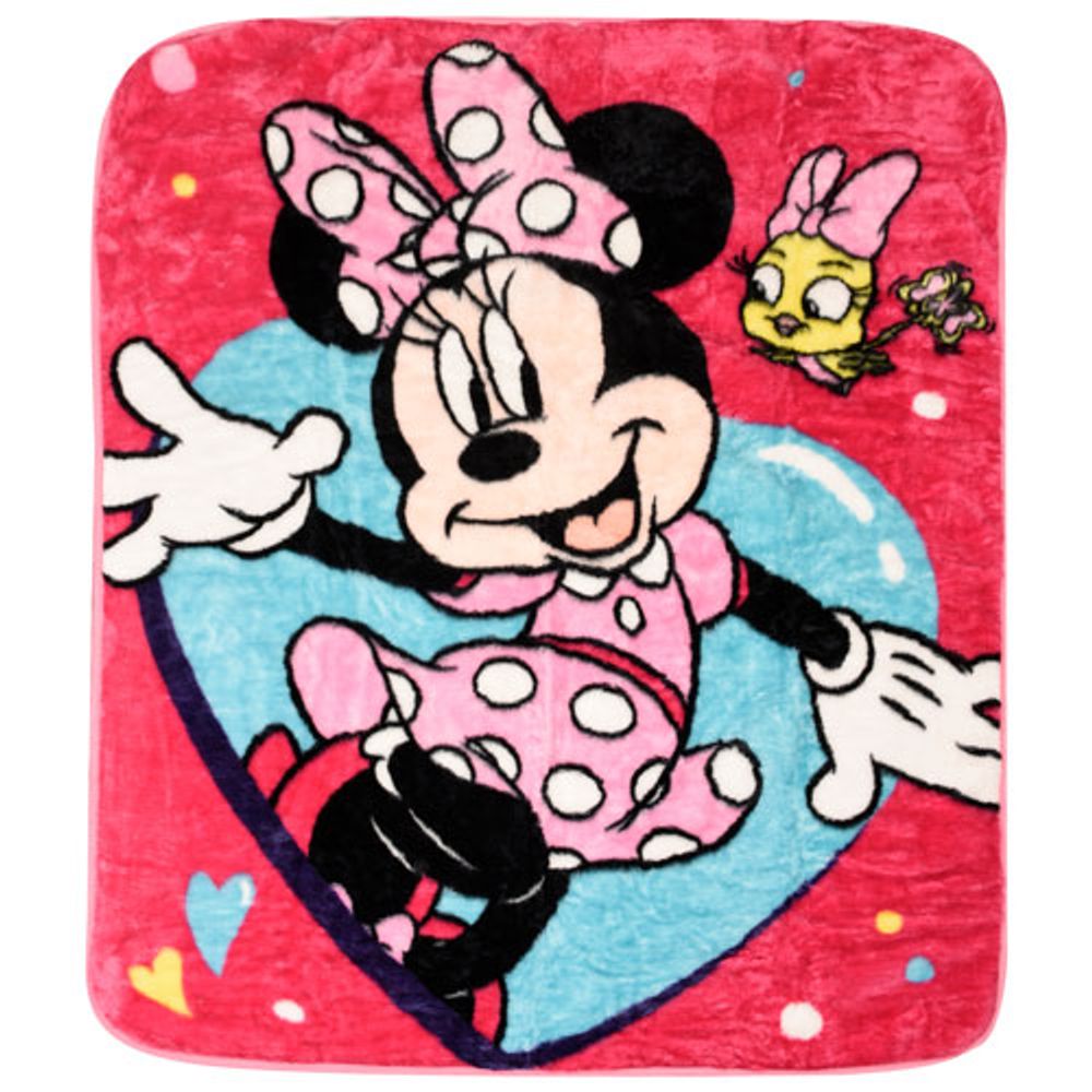 Disney Minnie Mouse Plush Throw Blanket - Pink