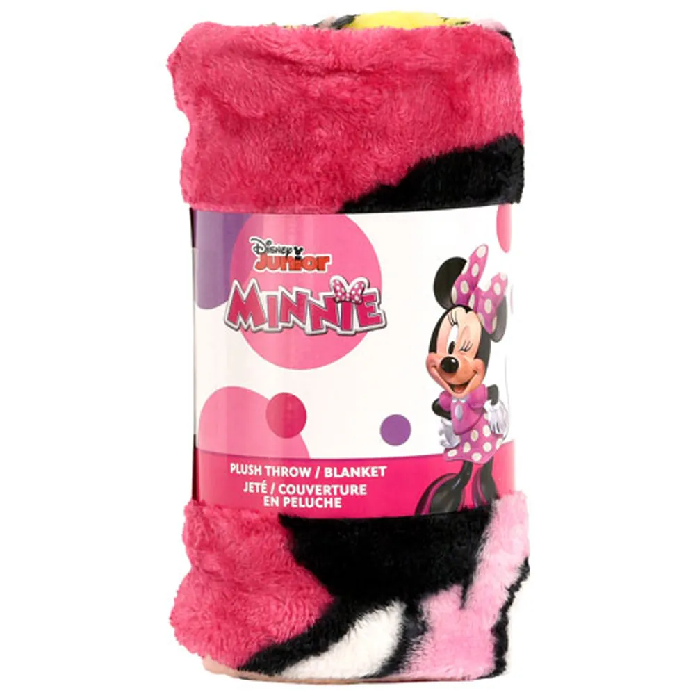 Disney Minnie Mouse Plush Throw Blanket - Pink