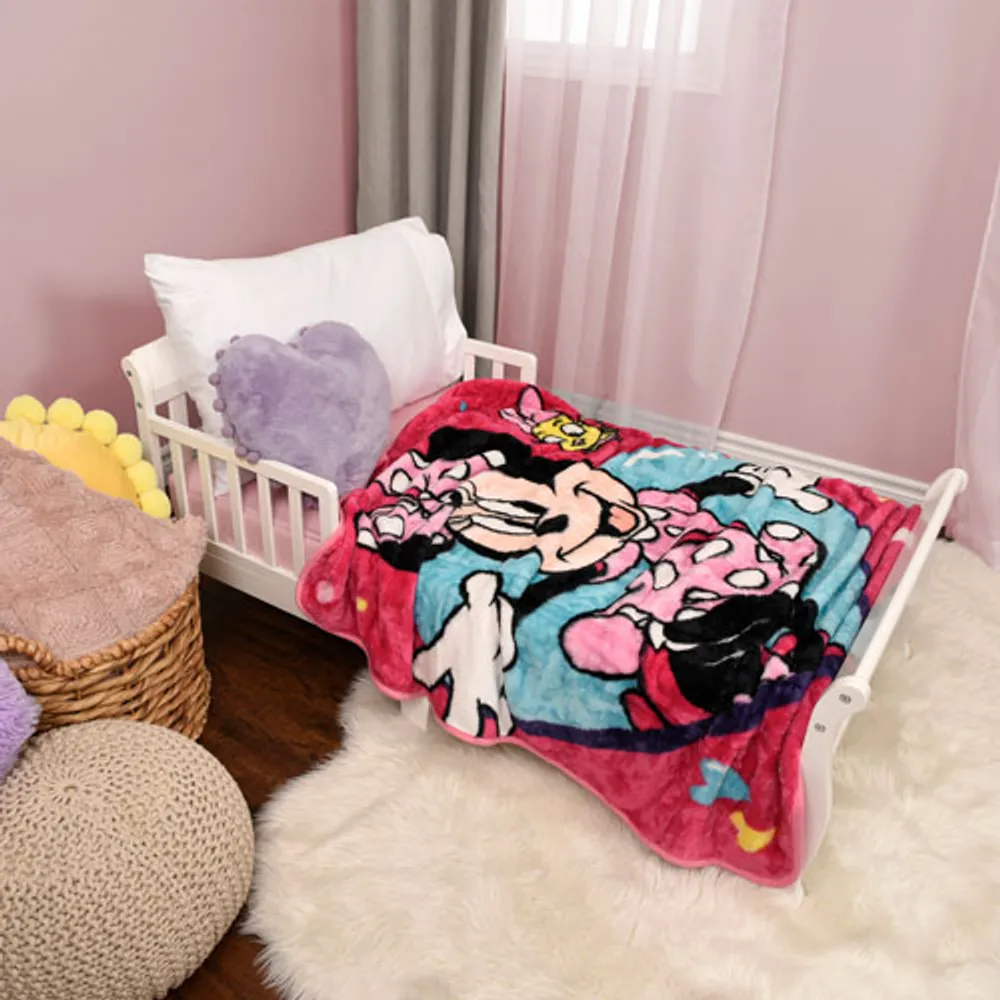 Disney Minnie Mouse Plush Throw Blanket - Pink