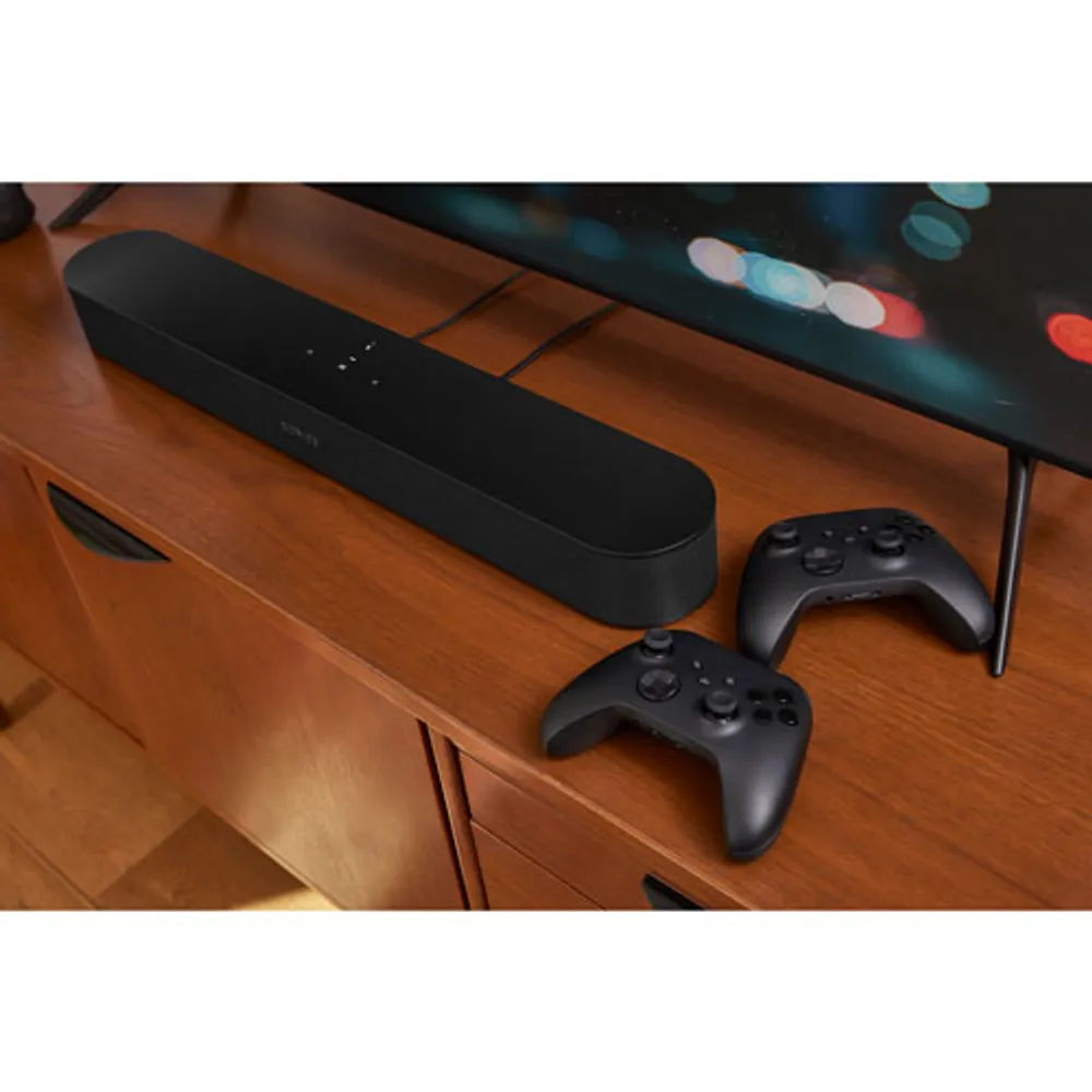 Sonos Beam (2nd Gen) Sound Bar with Amazon Alexa and Google Assistant Built-In - Black