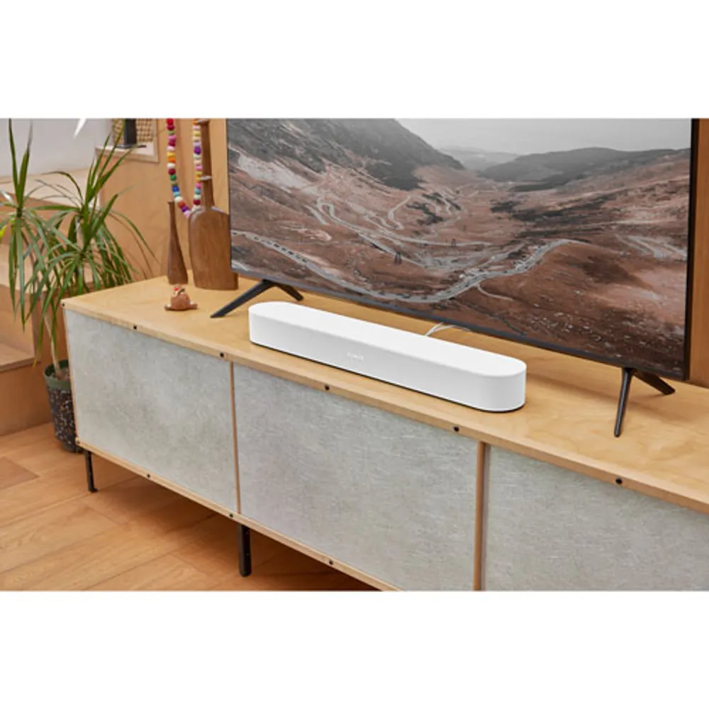 Sonos Beam (2nd Gen) Sound Bar with Amazon Alexa and Google Assistant Built-In - White