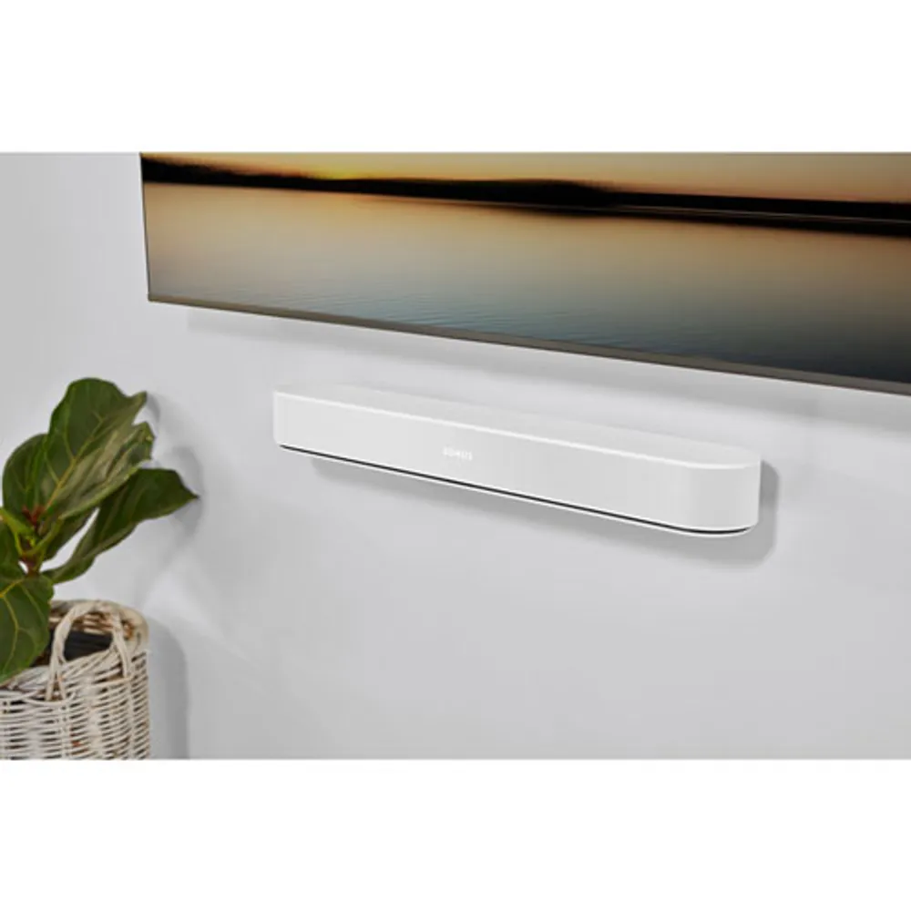 Sonos Beam (2nd Gen) Sound Bar with Amazon Alexa and Google Assistant Built-In - White