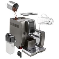 De'Longhi Dinamica Plus Connected Automatic Espresso Machine with Frother & Coffee Grinder - Titanium