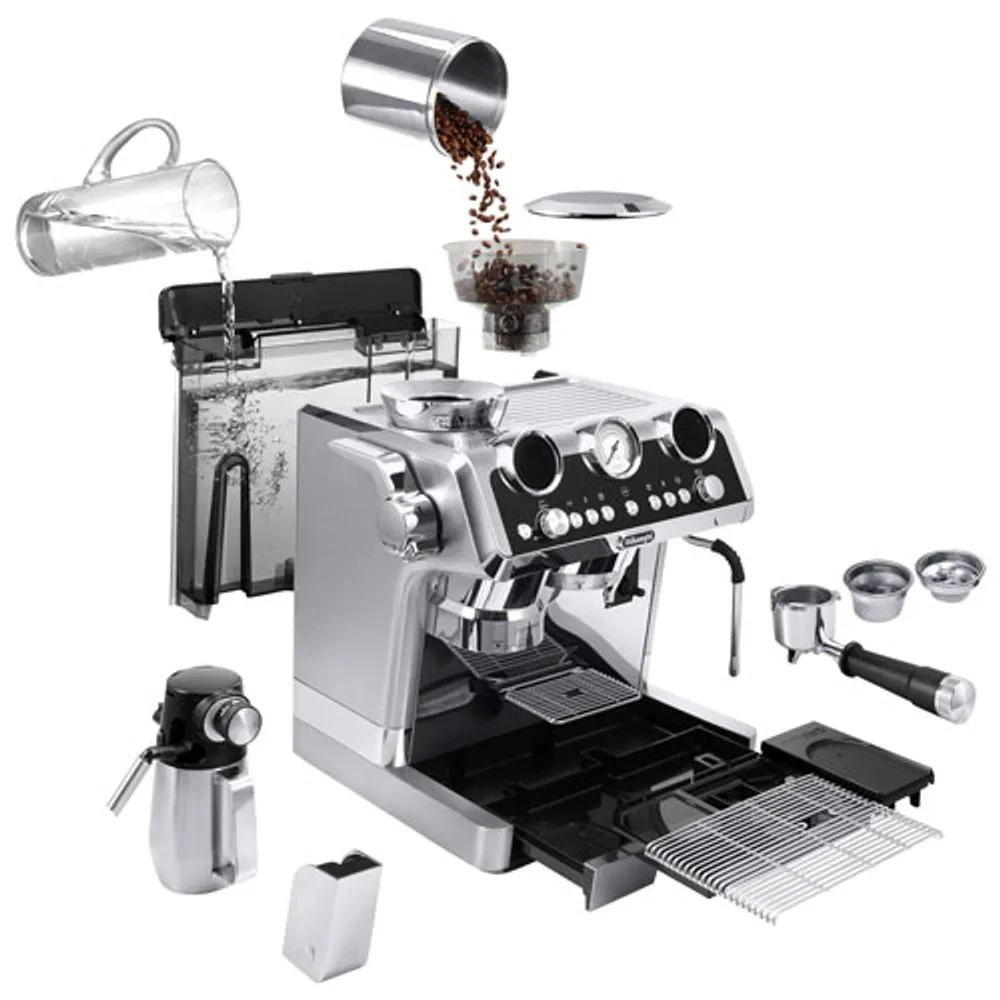 De'Longhi La Specialista Maestro Manual Espresso Machine with Frother & Coffee Grinder - Stainless Steel