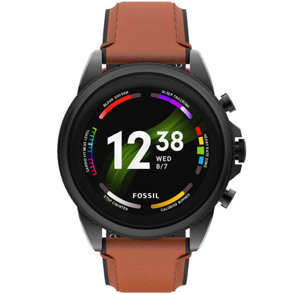 Fossil Gen 6 44mm Smartwatch with Heart Rate Monitor - Brown