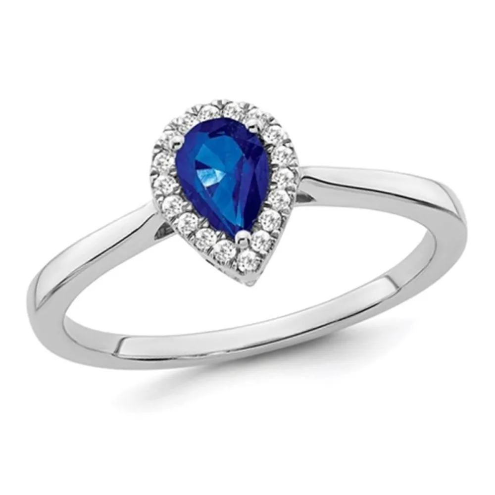 Sapphire Ring | September Birthstone | 1 1/2 Carat Sapphire and Diamond Ring