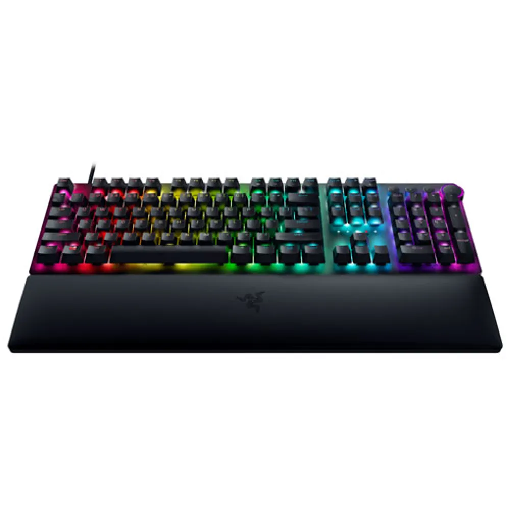 Razer Huntsman V2 Full Backlit Mechanical Clicky Purple Optical Ergonomic Gaming Keyboard