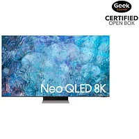Téléviseur intelligent Tizen HDR miniDEL UHD 8K de 65 po de Samsung (QN65QN900AFXZC) - 2021 - Acier inoxydable - Boîte ouverte