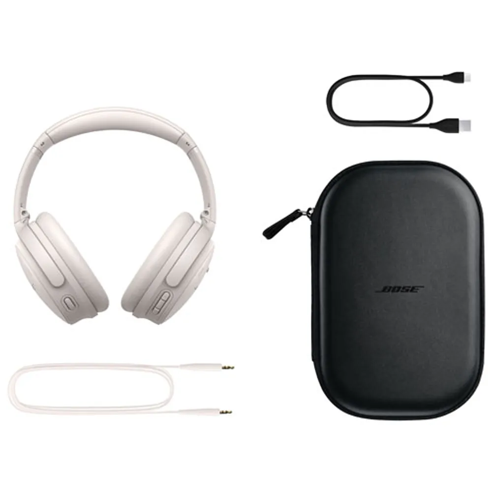 Bose QuietComfort 45 Over-Ear Noise Cancelling Bluetooth Headphones - White Smoke