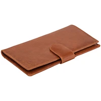 Mancini Casablanca RFID Genuine Leather Bi-fold Travel Wallet - Cognac